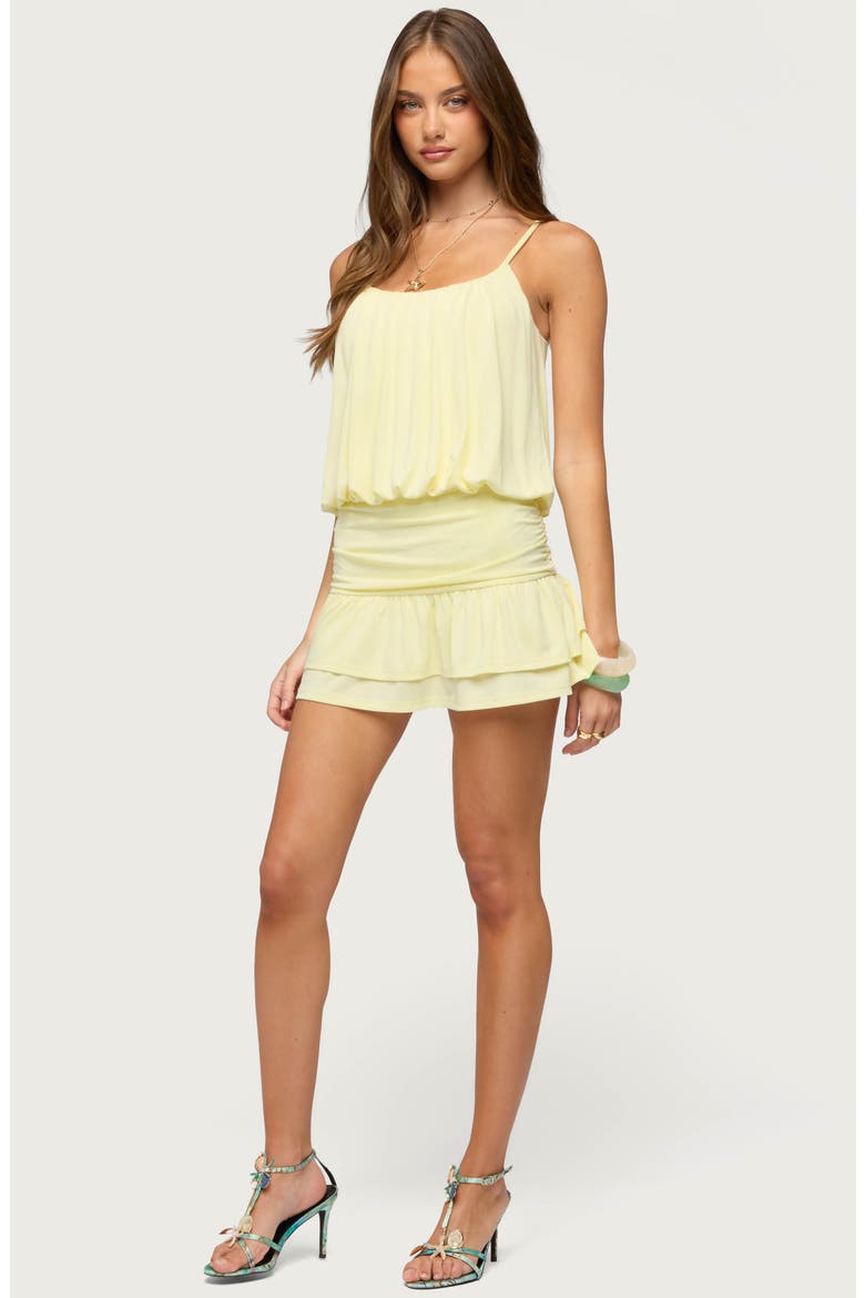 Heidey Ruffle Jersey Minidress, Alternate, color, YELLOW