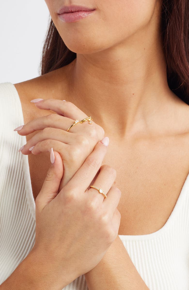 Nordstrom Demi Fine Delicate Set of 4 Stacking Rings, Alternate, color, 