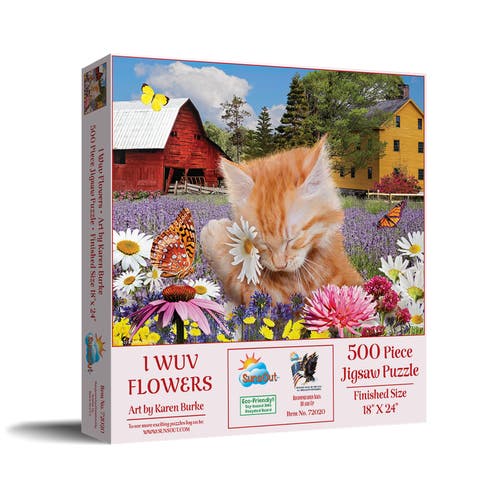 I Wuv Flowers 500 piece Jigsaw Puzzle for Adults