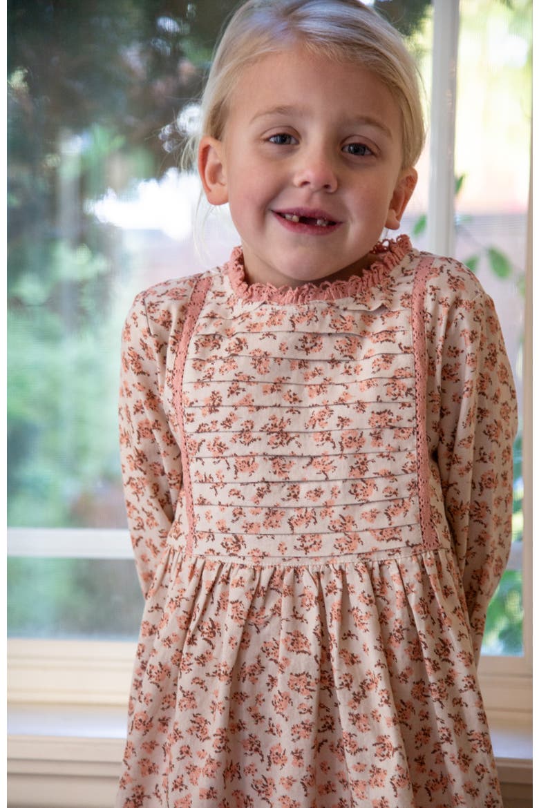 Toddler Lulu Dress with Lace Trim, Alternate, color, Pink Heather