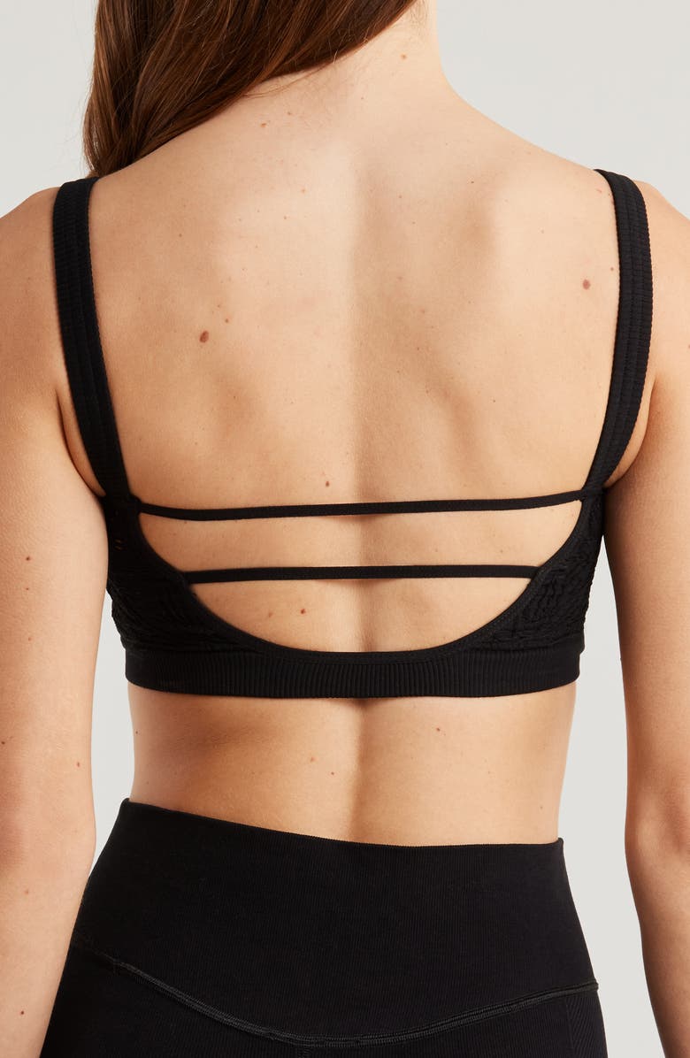 Free People FP Movement Hrun Floral Lace Bandeau Bra, Alternate, color, 