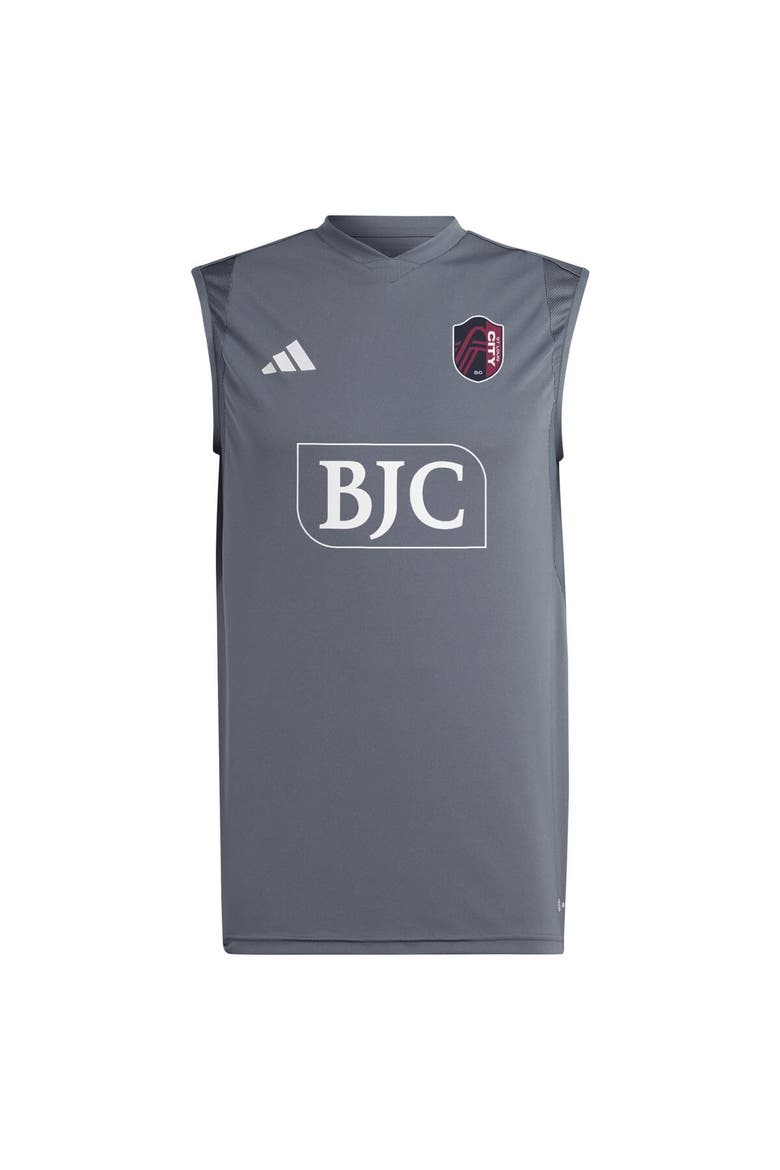 Men's adidas Gray St. Louis City SC 2024 Sleeveless Training Jersey, Alternate, color, Gray