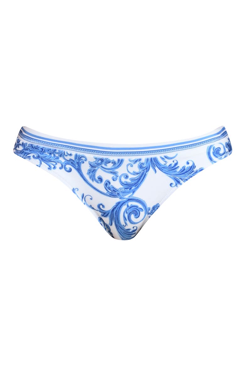 Nicole Baroque Bikini Bottoms, Alternate, color, BLUE