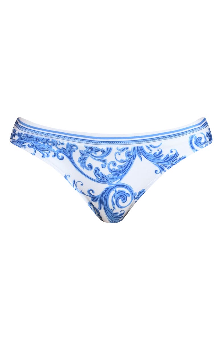L'AGENCE Nicole Baroque Bikini Bottoms, Alternate, color, Blue