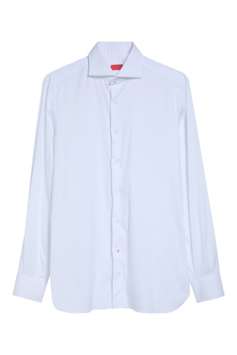 Stretch Cotton Button-Up Shirt, Alternate, color, WHITE