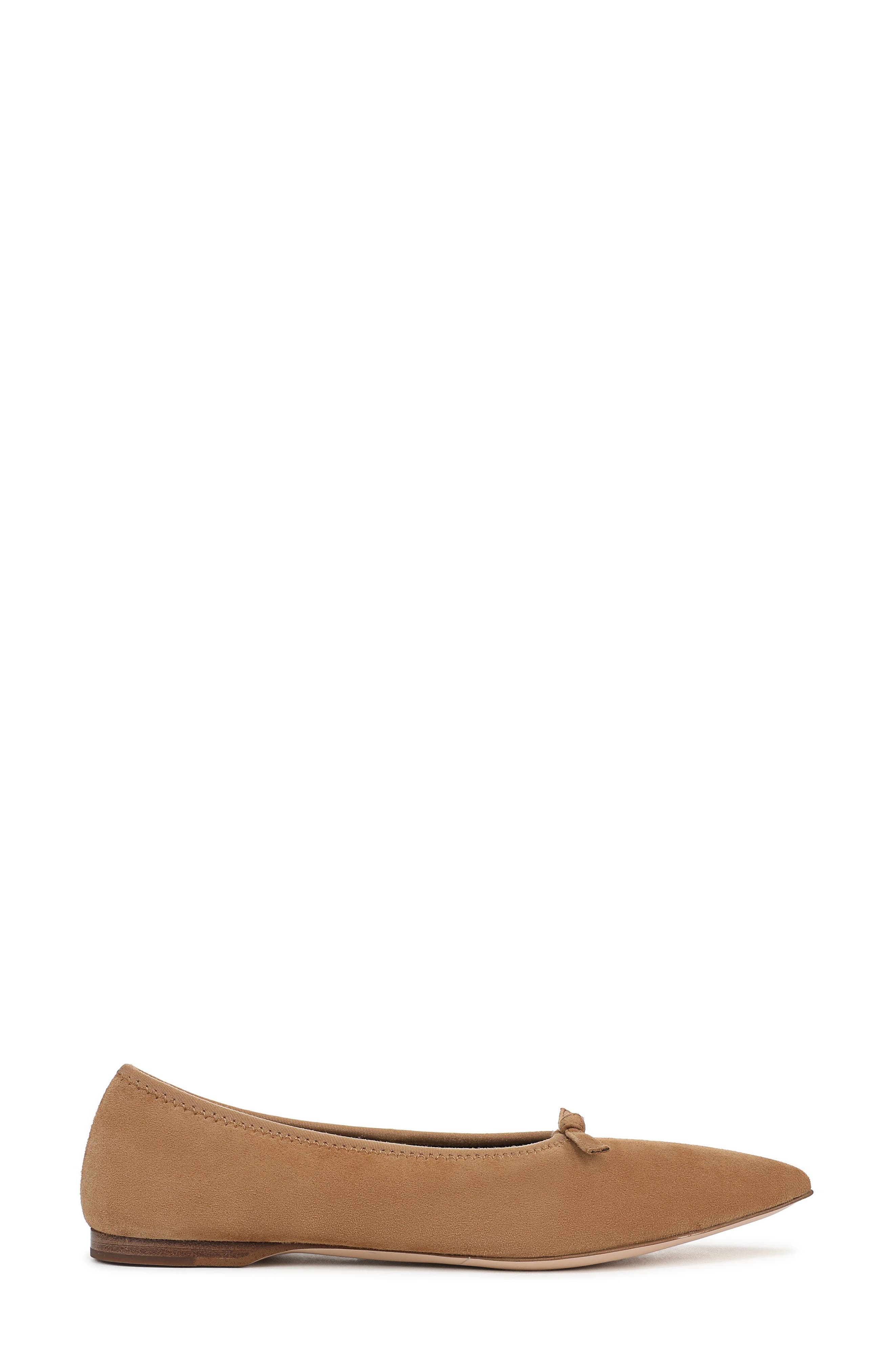 Leah Pointed Toe Flat, Alternate, color, BROWN SUGAR