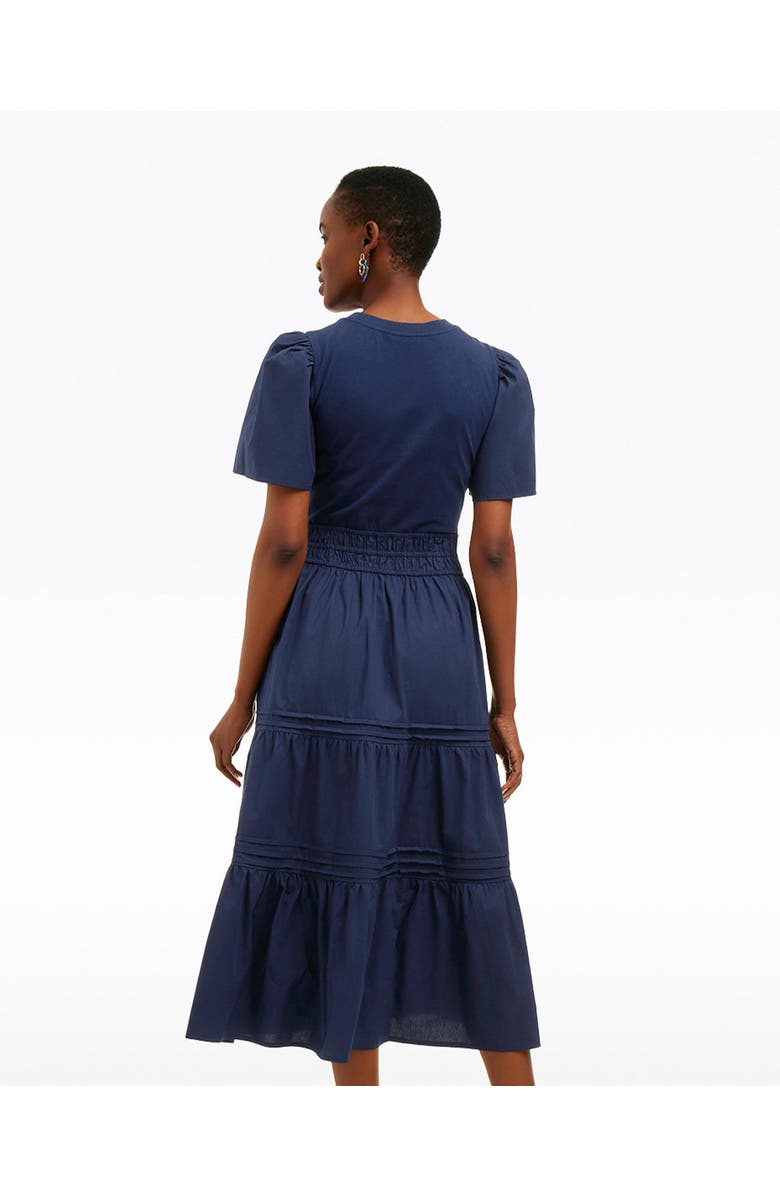 Draper James Cleo Mixed Media Midi Dress, Alternate, color, 