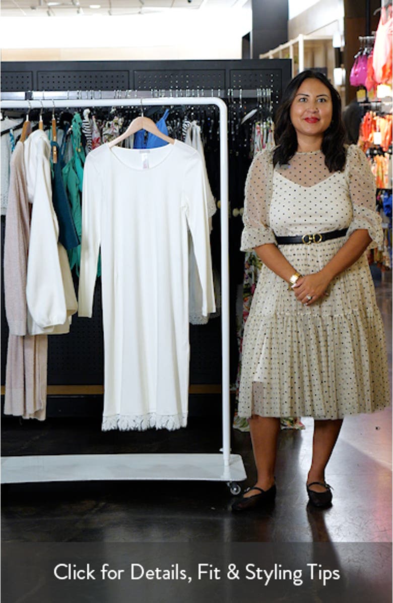 Kalea Floral Tulle Trim Cotton Nightgown, sales video thumbnail