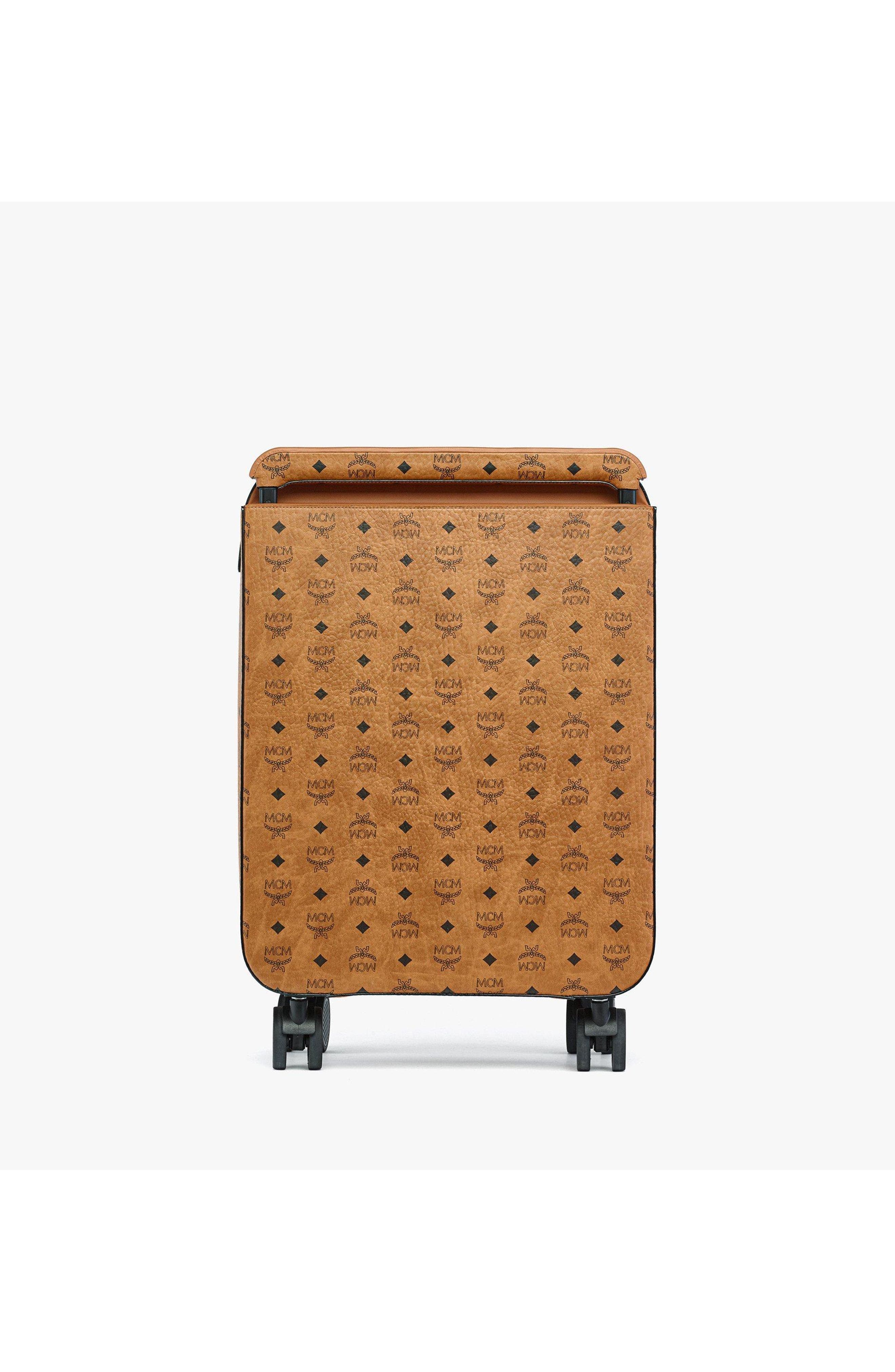 MCM Ottomar Cabin Trolley in Visetos, Alternate, color, Cognac