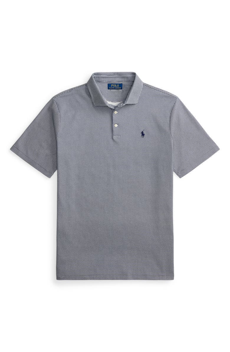 Polo Ralph Lauren Houndstooth Cotton Polo, Alternate, color, Fairway Hndstth- Newport Navy