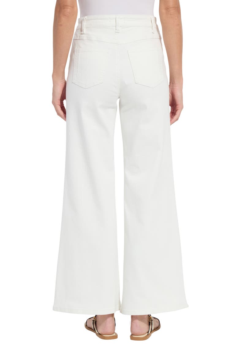 Iris Flat Front Wide Leg Jeans, Alternate, color, ECRU WHITE