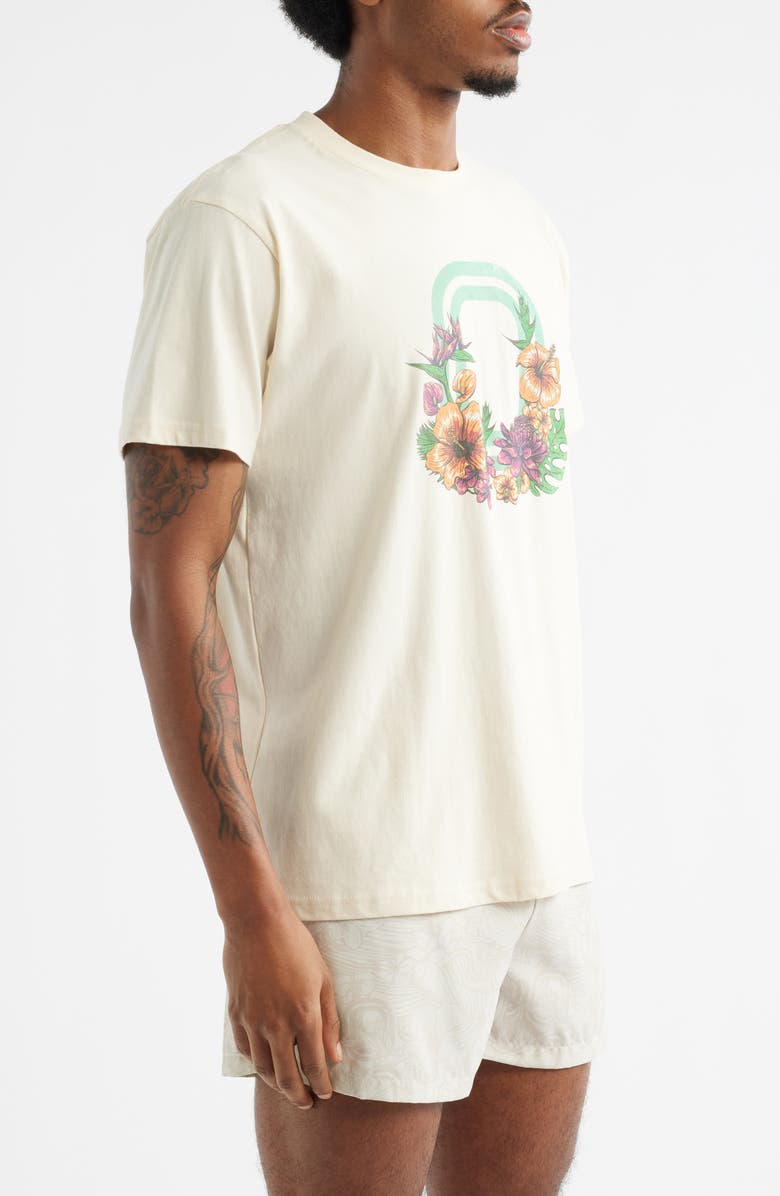 OVERTIME Bloom Cotton Graphic T-Shirt, Alternate, color, Cream