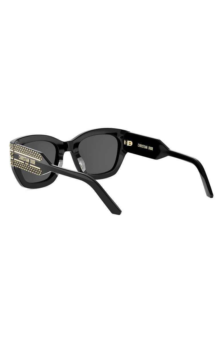 DIOR Signature S16I 52mm Square Sunglasses, Alternate, color, Black/ Other / Smoke