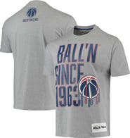BALL'N Men's BALL'N Heathered Gray Washington Wizards Since 1963 T-Shirt