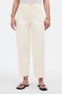 Madewell The Perfect Vintage Raw Hem High Waist Crop Wide Leg Jeans