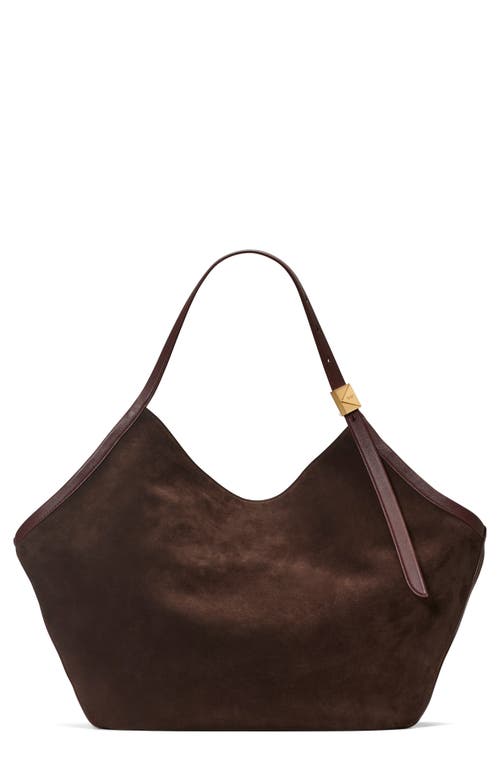 Kate Spade New York Extra Large Deco Suede Tulip Tote In Brown