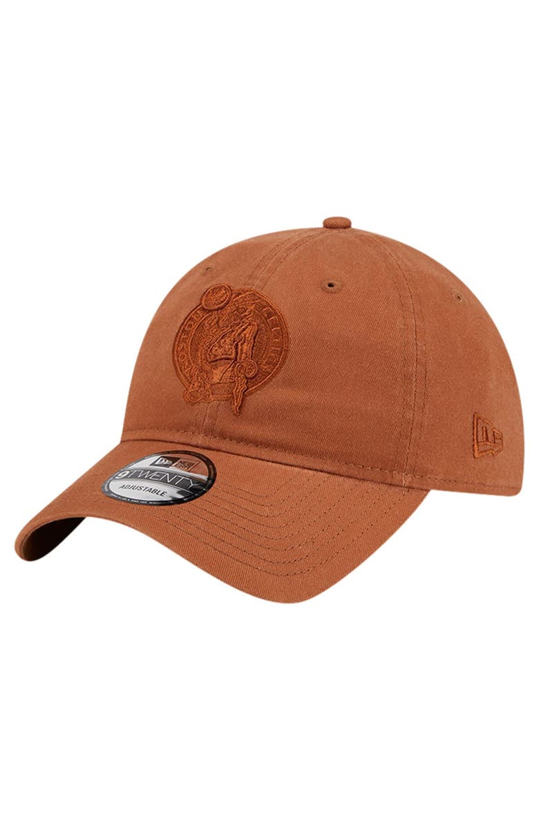 New Era Men's New Era Brown Boston Celtics Colorpack Tonal 9TWENTY Adjustable Hat, Main, color, 