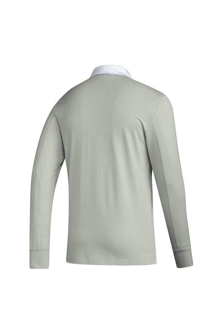 Men's adidas 2023 Player Gray FC Dallas Travel Long Sleeve Polo, Alternate, color, Gray