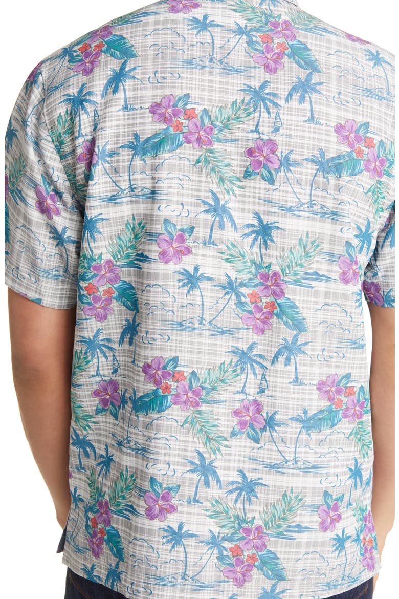 Coconut Point Balboa Island Short Sleeve Button-Up Shirt, Alternate, color, ULTIMATE GRAY
