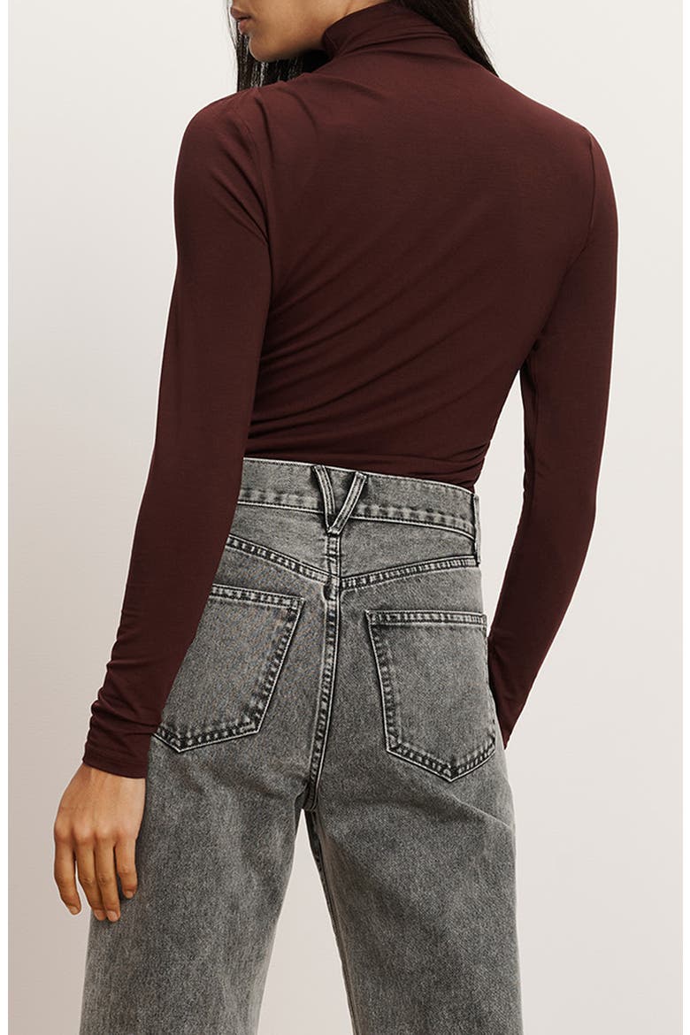 Mylie Turtleneck Top, Alternate, color, RAISIN