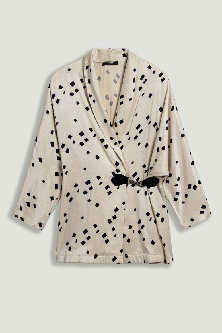 Printed Wrap Jacket, Alternate, color, Multi-Colored