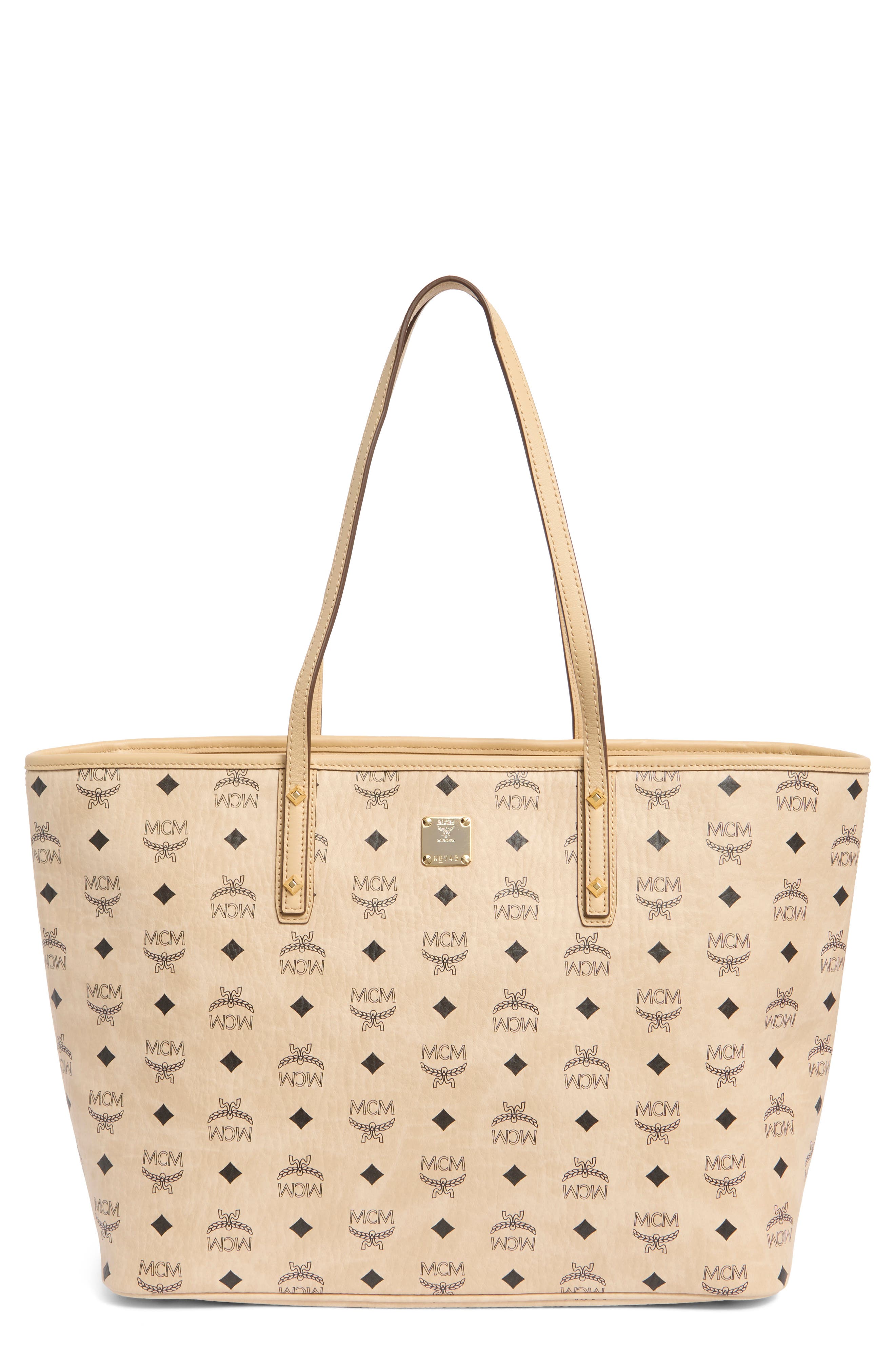 MCM Aren Monogram Tote, Main, color, 