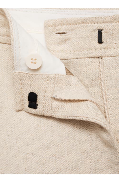 Mango Patrizia Cotton Blend Flat Front Shorts