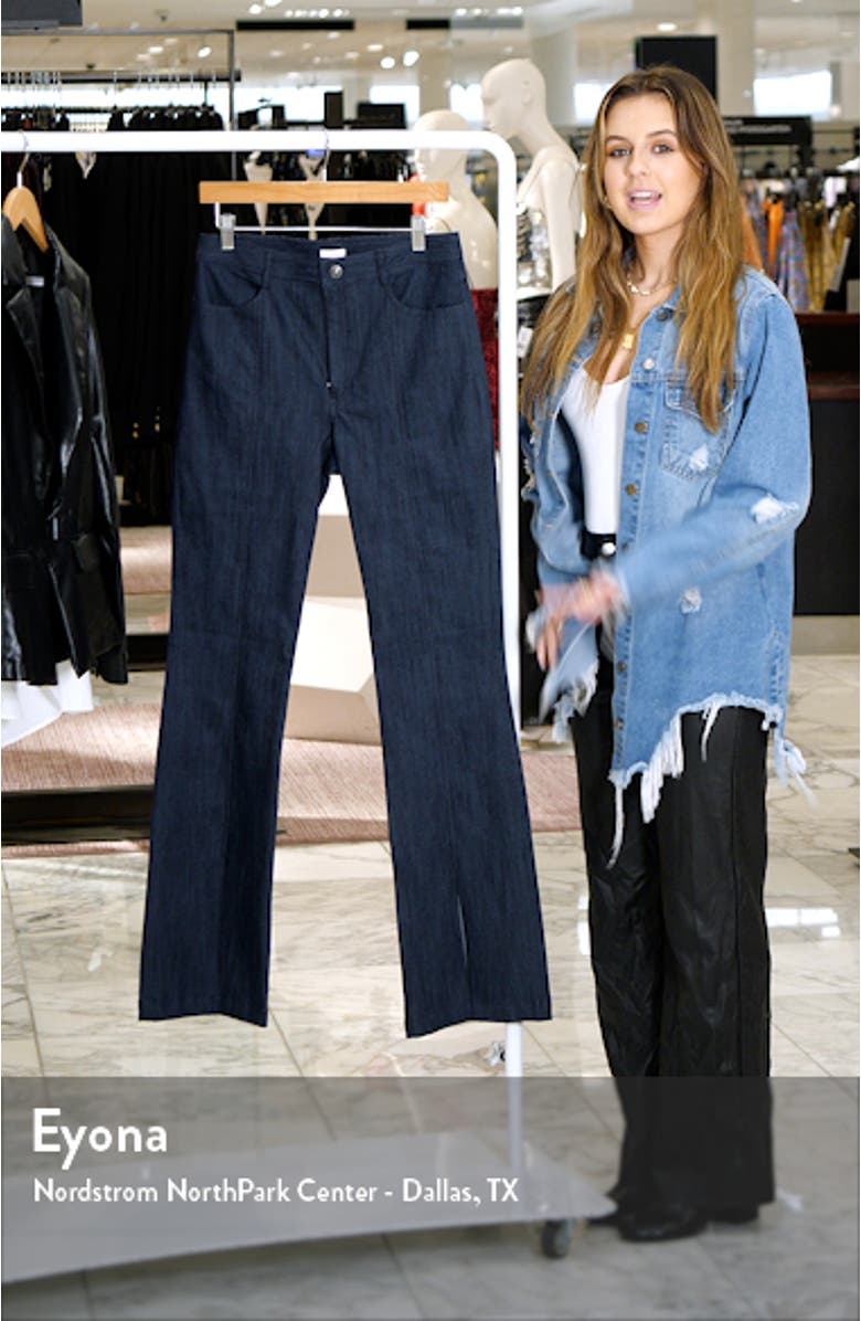 Shanis High Waist Split Hem Flare Jeans, sales video thumbnail