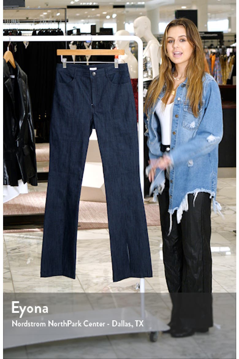 Shanis High Waist Split Hem Flare Jeans video
