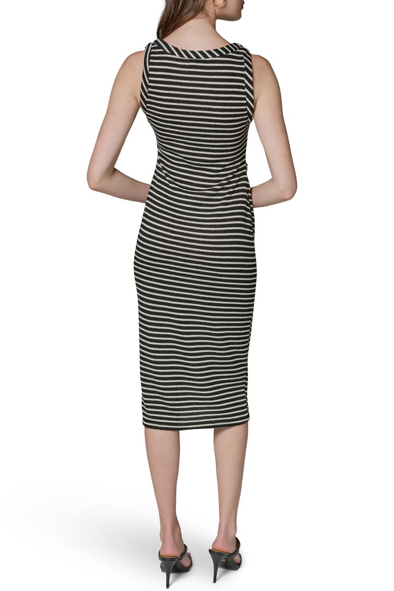 Sleeveless Body-Con Midi Dress, Alternate, color, BLACK CREAM