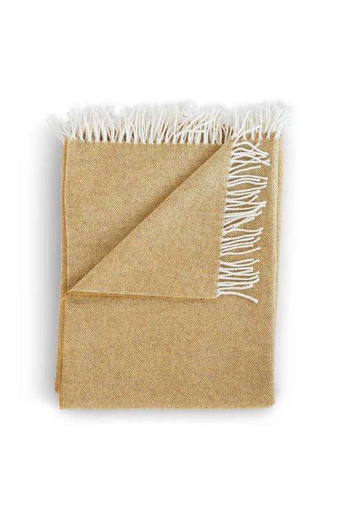 Evangeline Lightweight Herringbone Throws In Brown