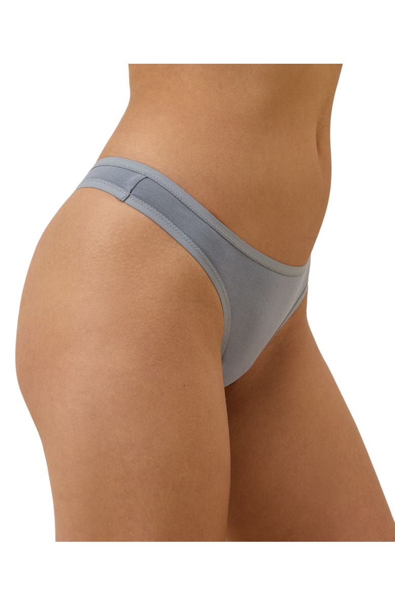 Pact Organic Cotton Everyday Mid Rise Thong 6-Pack, Alternate, color, Spotted Posies