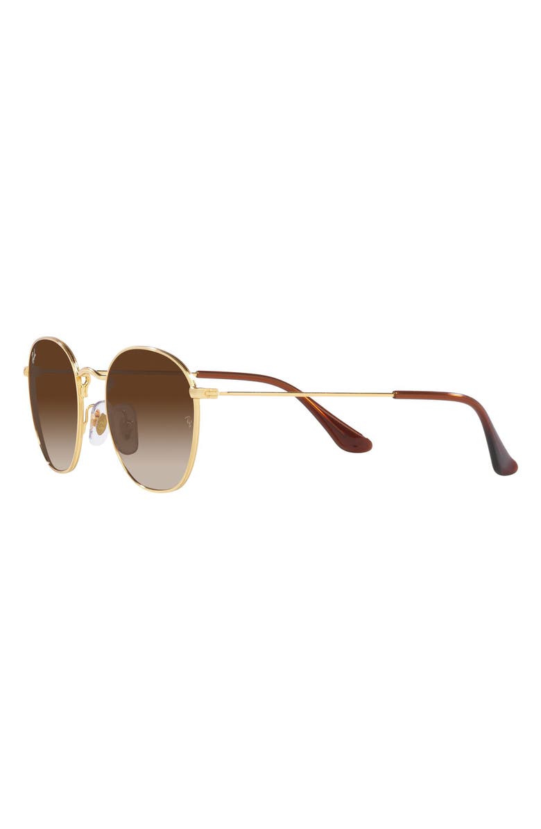 Ray-Ban Kids
 Rob Junior 48mm Round Sunglasses, Alternate, color, Gold Flash/ Brown
