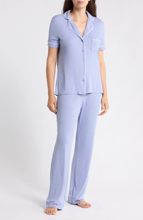 Short Sleeve Top & Pants 2-Piece Pajama Set