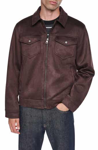 Faux Suede Shirt Jacket