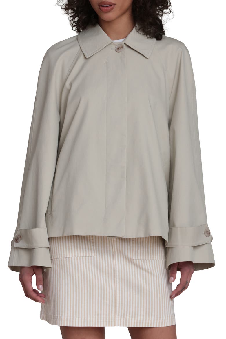 Crop Trench Jacket, Main, color, SAGE