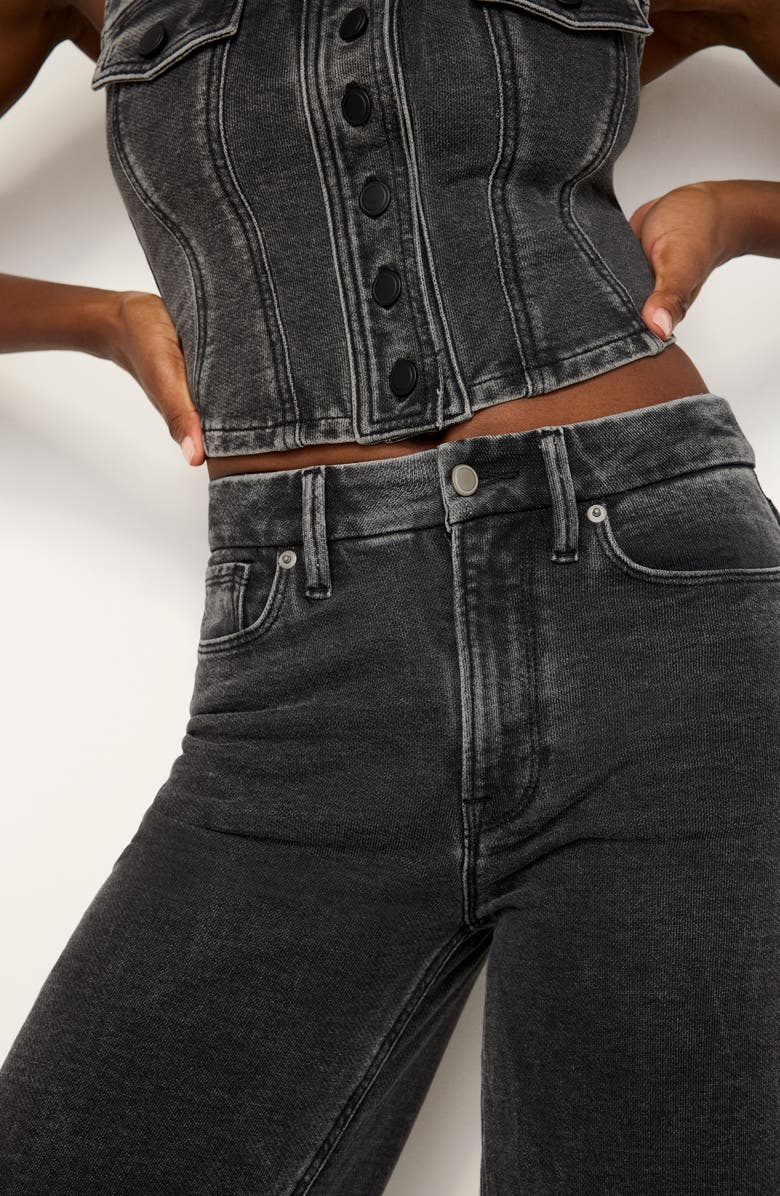 Good American Jeanius Good Skate Cotton Pants, Alternate, color, 