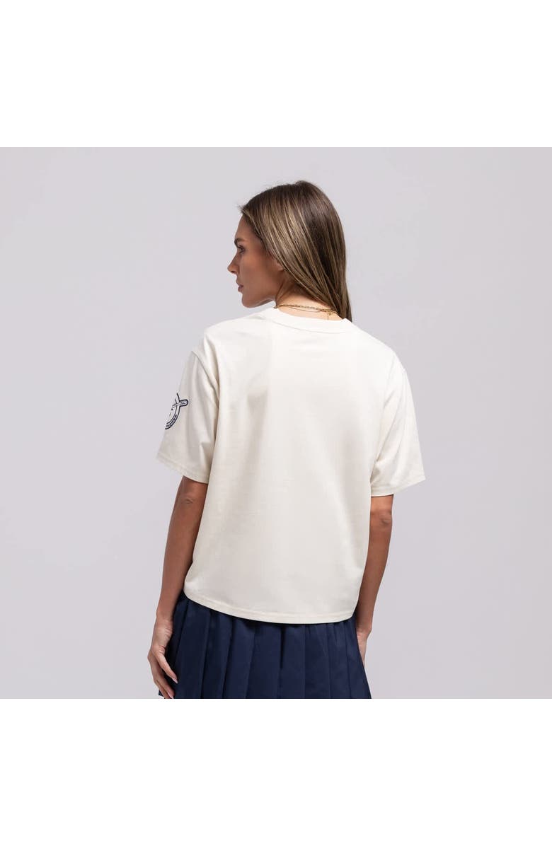 Mitchell & Ness Women's Mitchell & Ness  Cream San Diego Padres Cooperstown Yacht Rock Boxy Cropped T-Shirt, Alternate, color, Cream