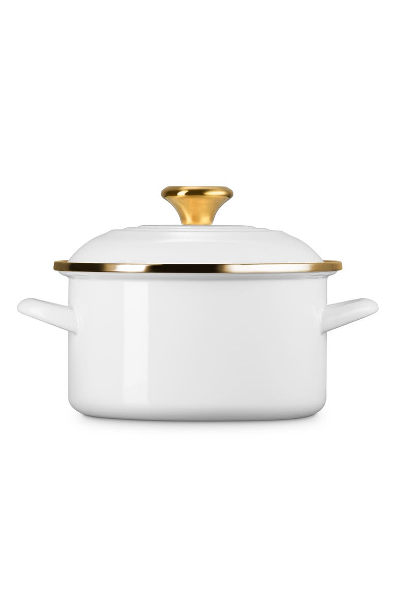 Le Creuset The Traditional Enameled Stainless Steel Petite Stockpot, Alternate, color, White