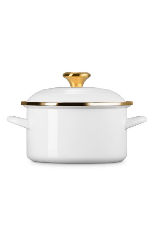 Le Creuset The Traditional Enameled Stainless Steel Petite Stockpot In White