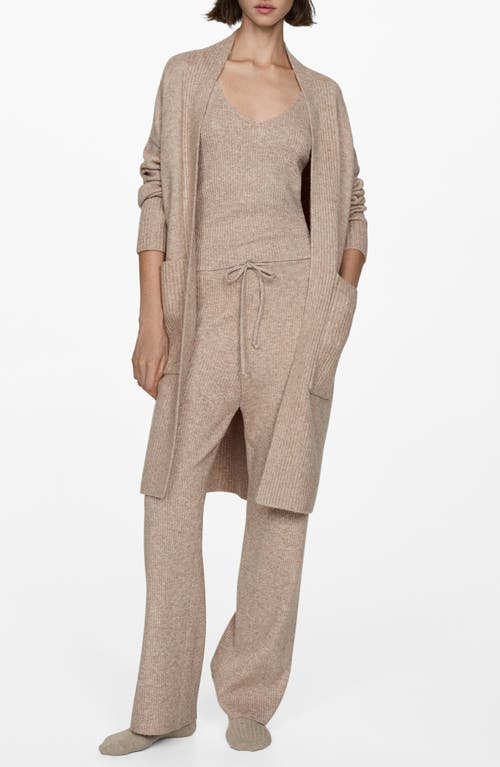 Mango Cardigan Maille Oversize In Sand