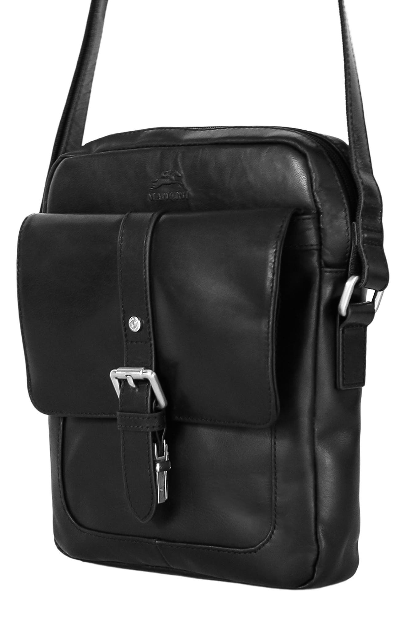 Mancini Buffalo Collection Leather Crossbody Bag, Alternate, color, 