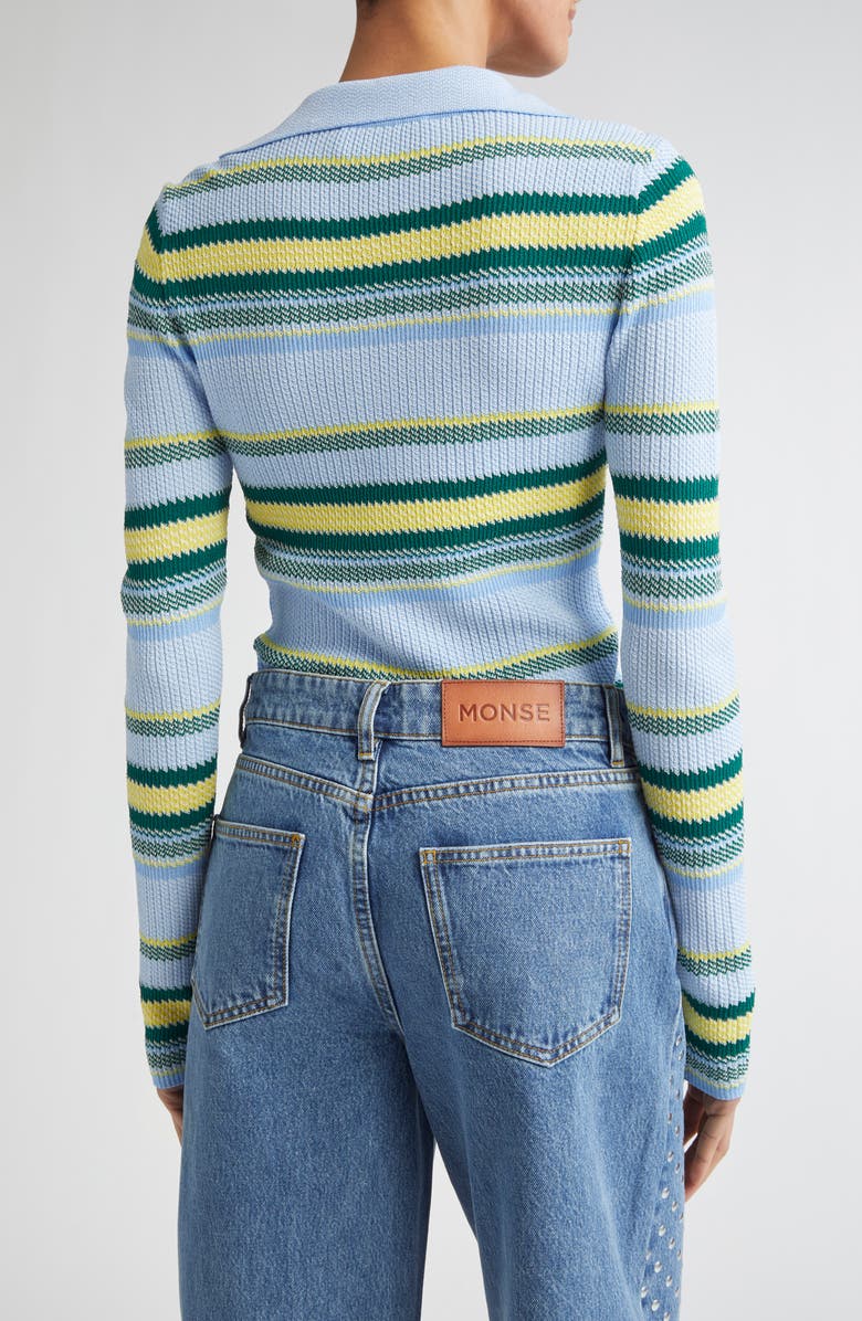 MONSE Stripe Jacquard Polo, Alternate, color, 