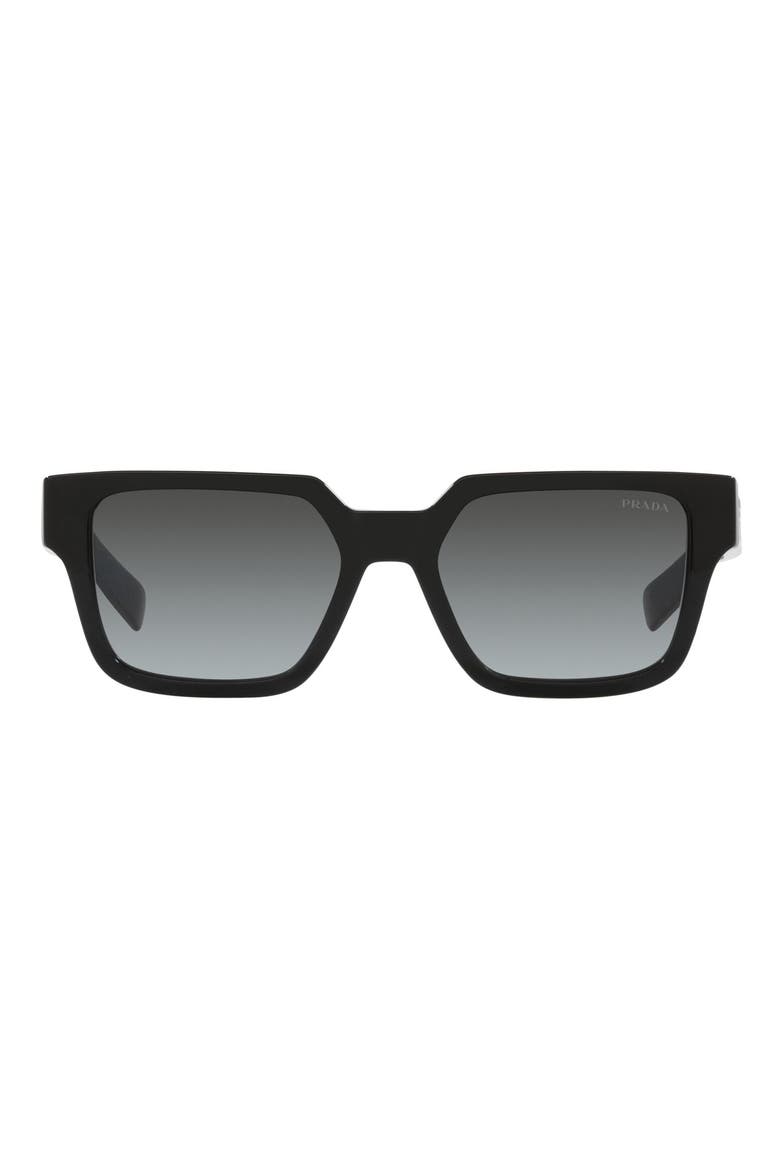 55mm Square Optical Glasses, Main, color, BLACK