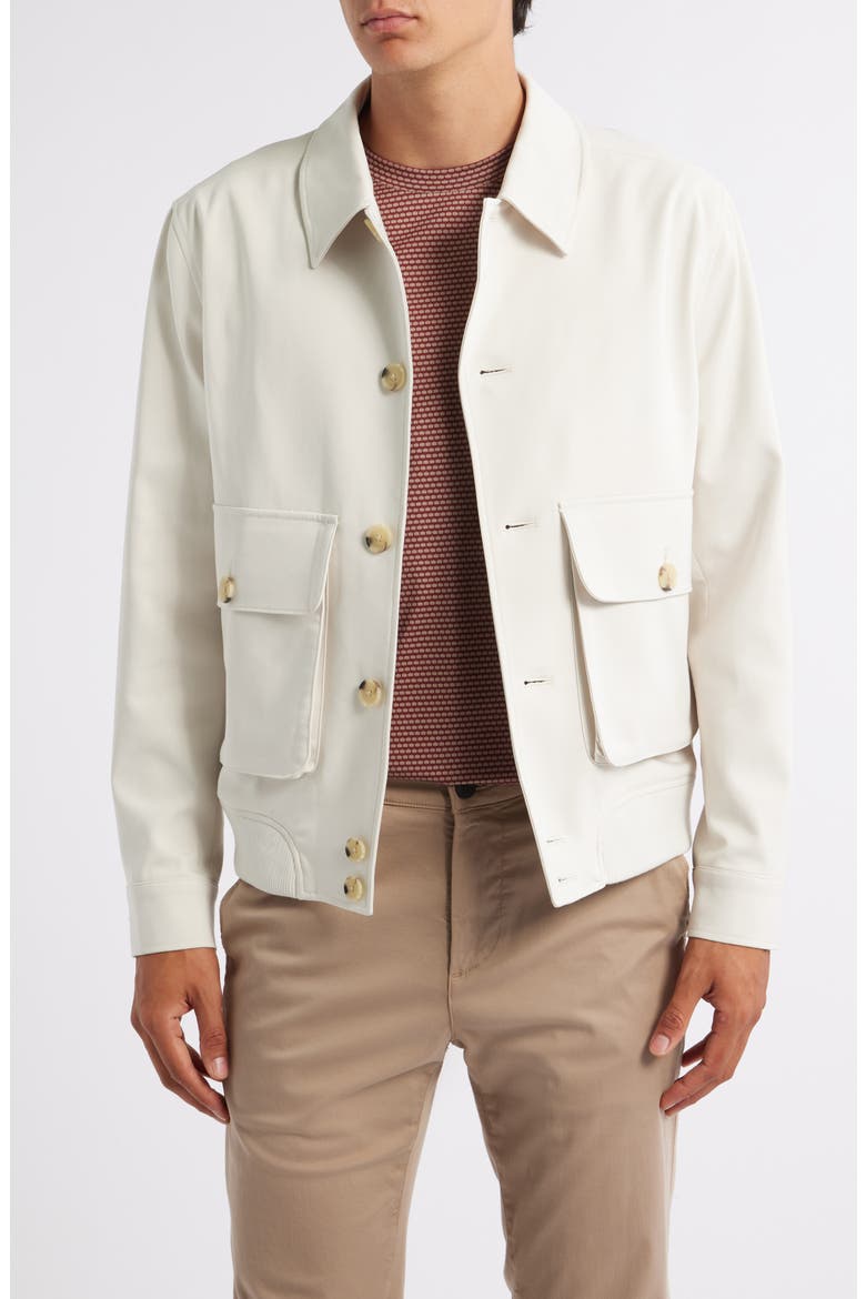 Barry Cotton Blend Jacket, Main, color, LIGHT STONE