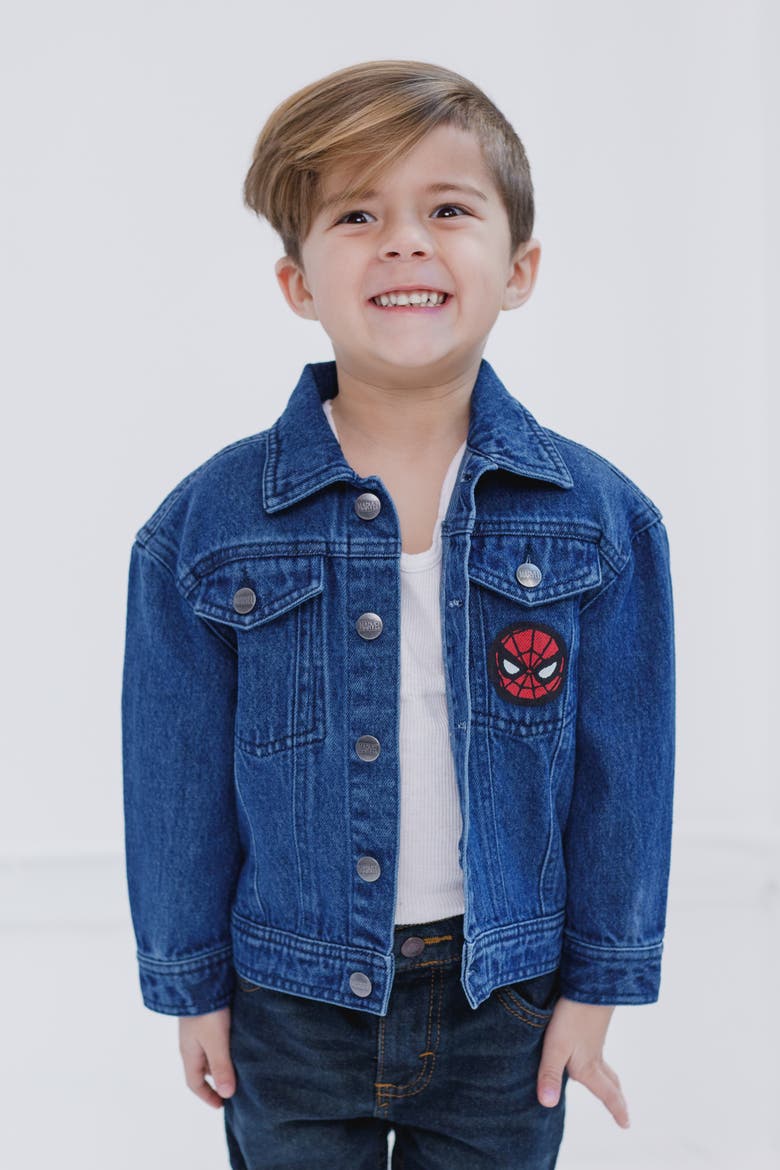 Spider-Man Denim Jacket, Alternate, color, Spider Man Denim Blue