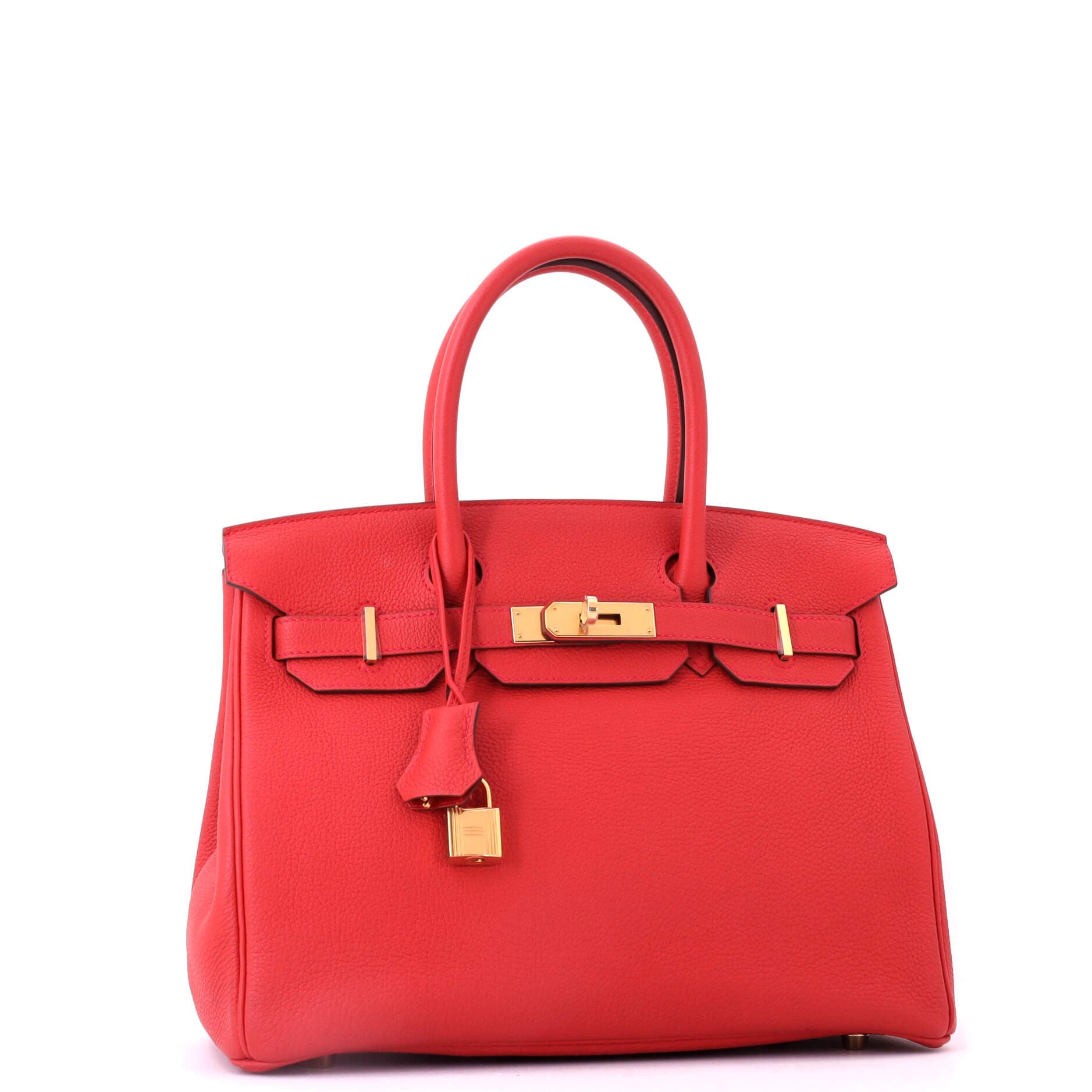 Pre-Owned Hermes Birkin Handbag Red Togo with Gold Hardware 30, Alternate, color, Geranium
