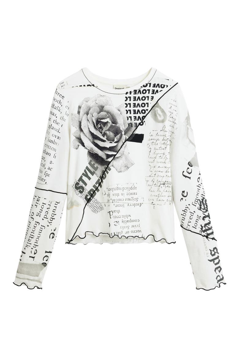 Graphic Long Sleeve T-Shirt, Alternate, color, WHITE