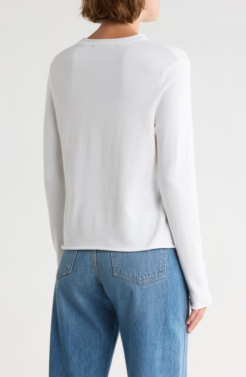 French Connection Crewneck Pullover Sweater In White