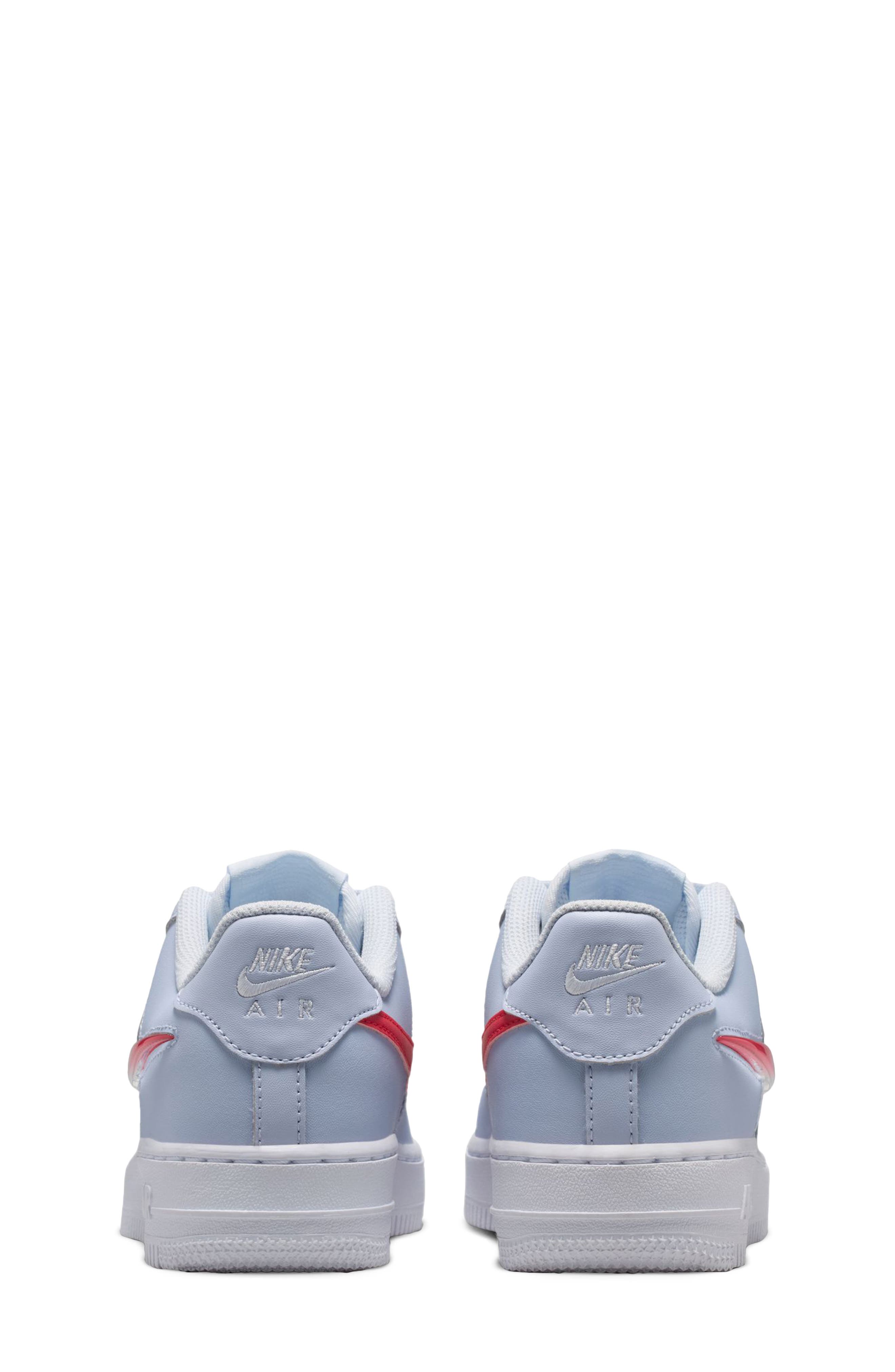 Kids' Air Force 1 JES Sneaker, Alternate, color, GREY/ PINK/ GHOST/ WHITE